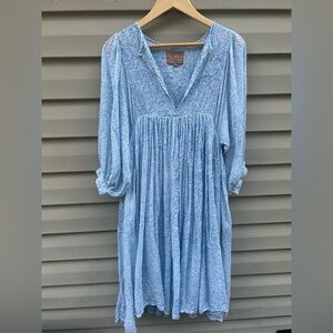 Clara the Label size S flowy lined boho baby blue cottagecore dress India